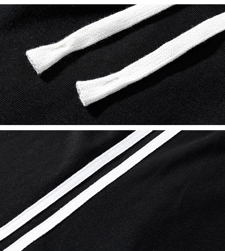 Charles Peach Heart Men's Casual Shorts Summer Classic Striped Loose Drawstring Five-Point Sports Beach Pants Black L 12