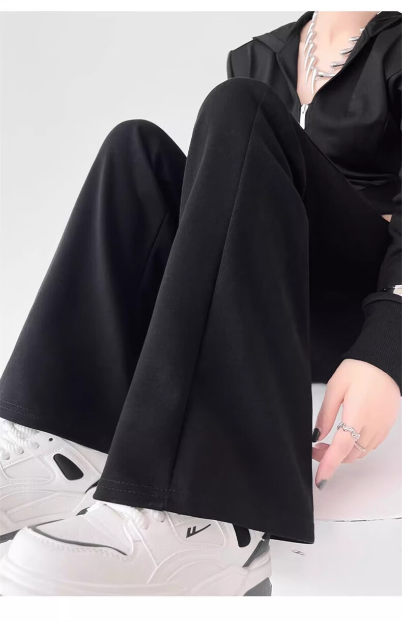 LangSha Women's Micro-Leggings for Spring And Autumn 2026 New Style Versatile High-Waisted Slimming Harem Pants Casual American-Style Flared Sweatpants 18