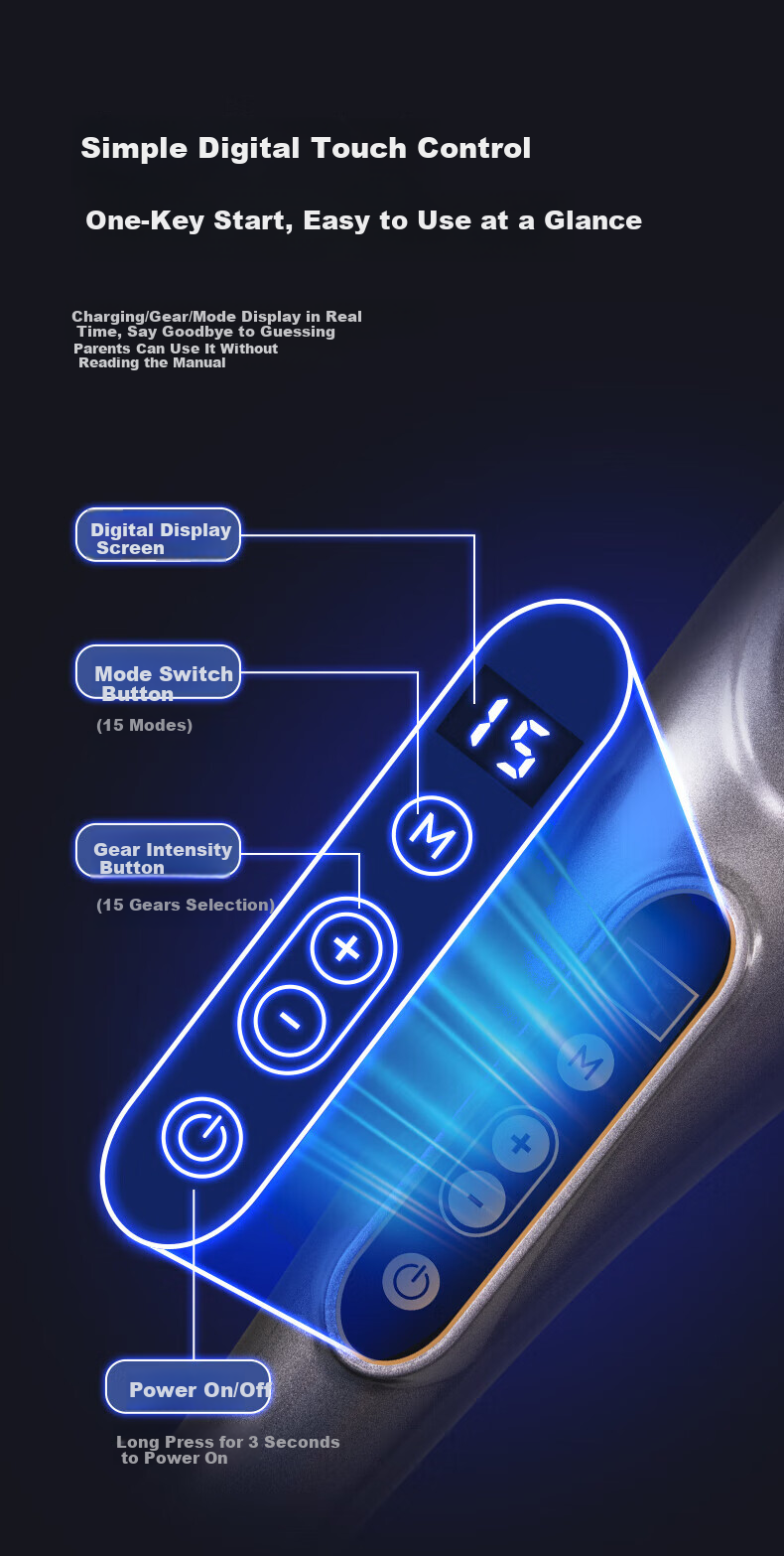 AUX Cervical Massager 4401-C (Rechargeable), Xiaohaitun Massage Stick, Fascia Gun, Percussion Hammer, Handheld Massage Device, Mid-Autumn Festival Gift 10
