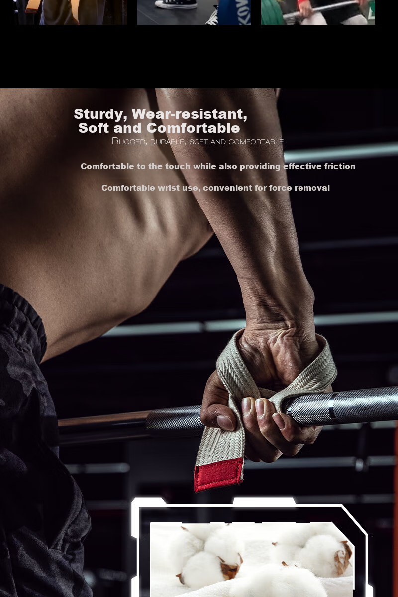 LARASTAR Pull-Up Assist Band for Fitness, Weightlifting, Grip Strength, Rowing, Hand Protection And Pull-Ups 3