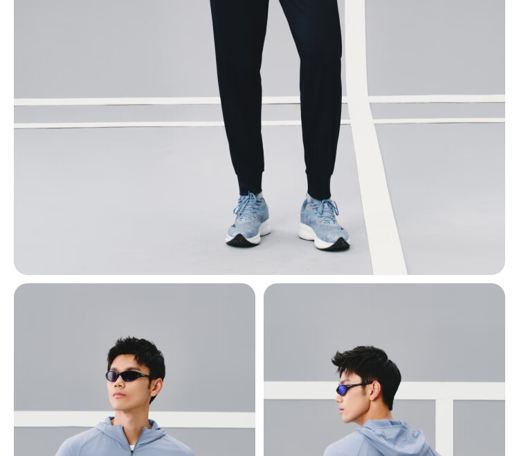 JD Jingzao Ultra-Light Three-Protection Running Sports Jacket Men Spring Outdoor Water-Repellent Breathable Sportswear Light Blue 3XL 37
