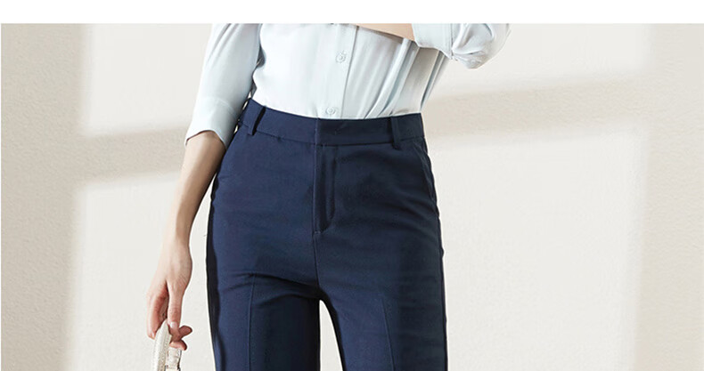 Langsha Women's Spring Summer Thin Suit Pants Pencil Pants Cigarette Pants Professional Workwear Commuter Casual Trousers 27