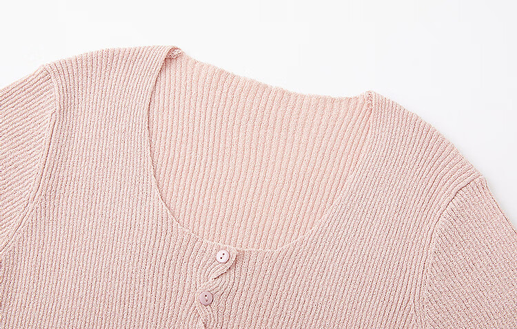 Dme [One Touch Melts The Heart] Spring And Autumn Ice Silk Cardigan, Square And Round Neck Sweater, Short Style Wavy Twist Flower Knitted Sweater, Women's Top 13