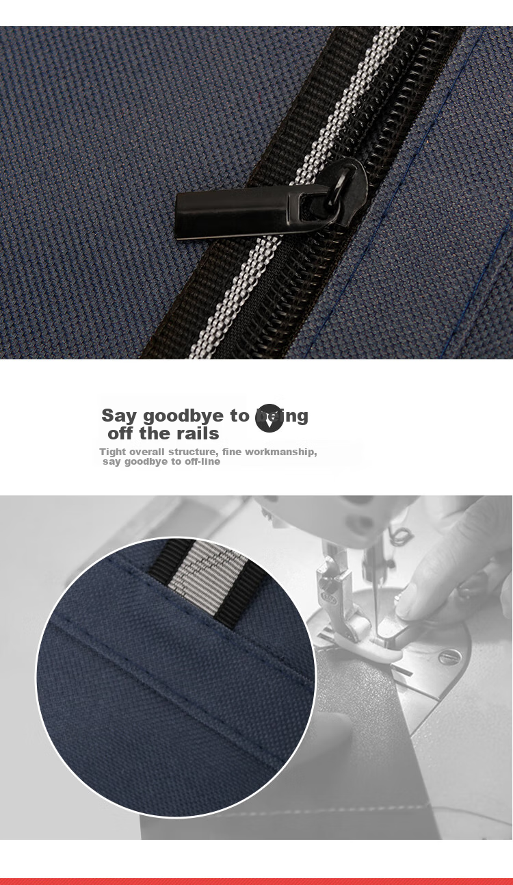 TRNFA TN-2109 (Blue) Wide Capacity Handheld Document Bag with Pen Holder, Oxford Cloth A4 Zipper Pouch, Waterproof Canvas Storage Bag for Office Supplies 6