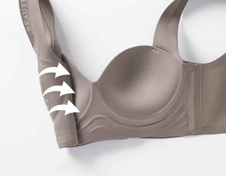 GUJIN Round Bra for Women, Enhancing Small Breasts, Push-Up, Side Support, Letter Shoulder Straps, Cartoon Design, Lift And Support, Seamless Bra 8