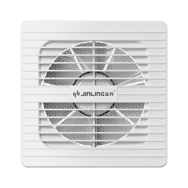 JINLING Window Wall Exhaust Fan with Anti-Theft and Mosquito Net, 8-Inch Direct Ventilation Bathroom Kitchen Ventilator 20-2C