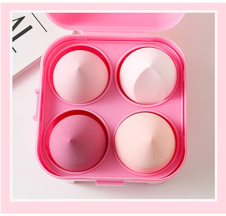 Yefili Four Strawberry Mousse Makeup Sponges Cosmetic Beauty Blenders Foundation Puff Set 16