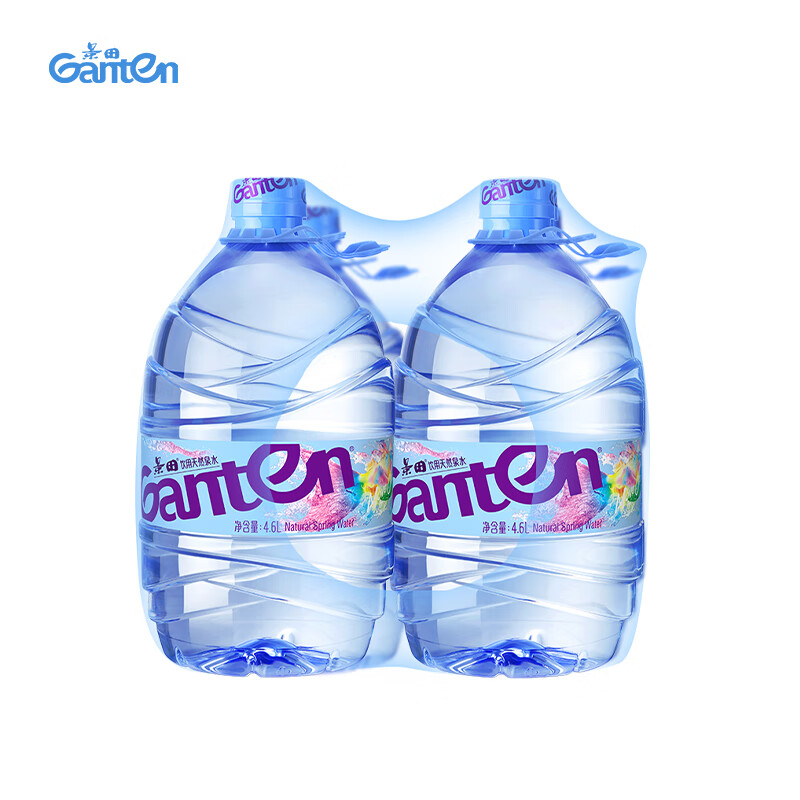 景田 饮用天然泉水 大瓶装水 4.6L*4瓶  家庭健康饮用水