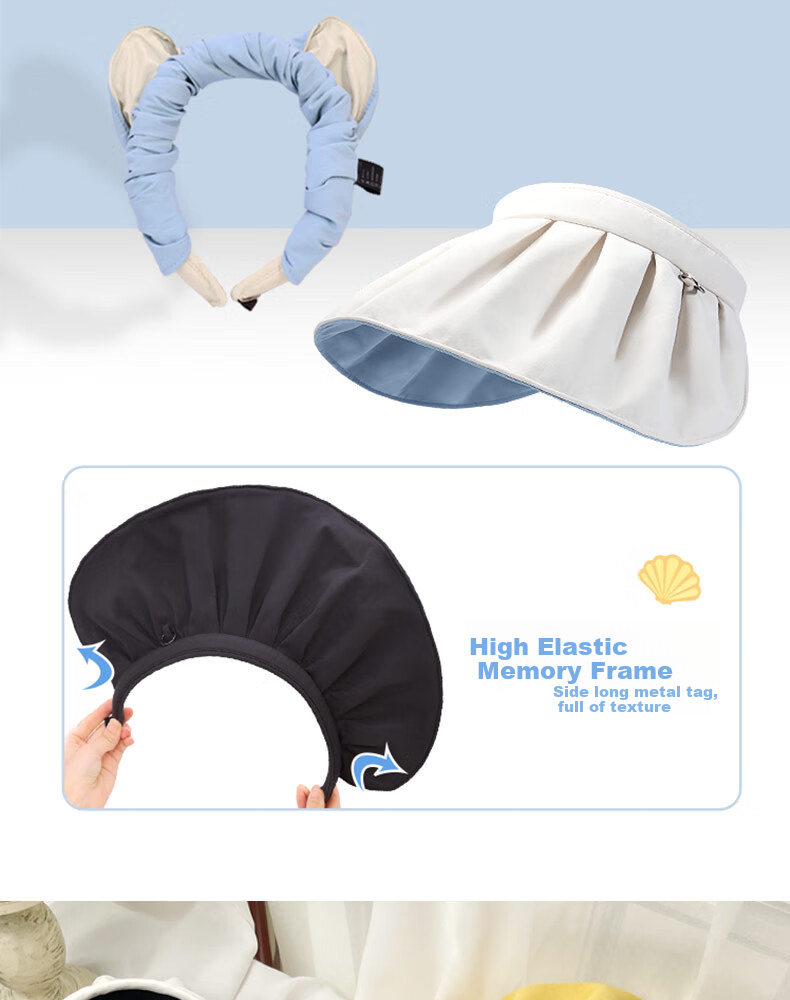 XUEXIMAN Sun Protection Hat for Women, Summer UV-Resistant Shell Sun Visor, Face-Covering Wide-Brimmed Cycling Cap 9