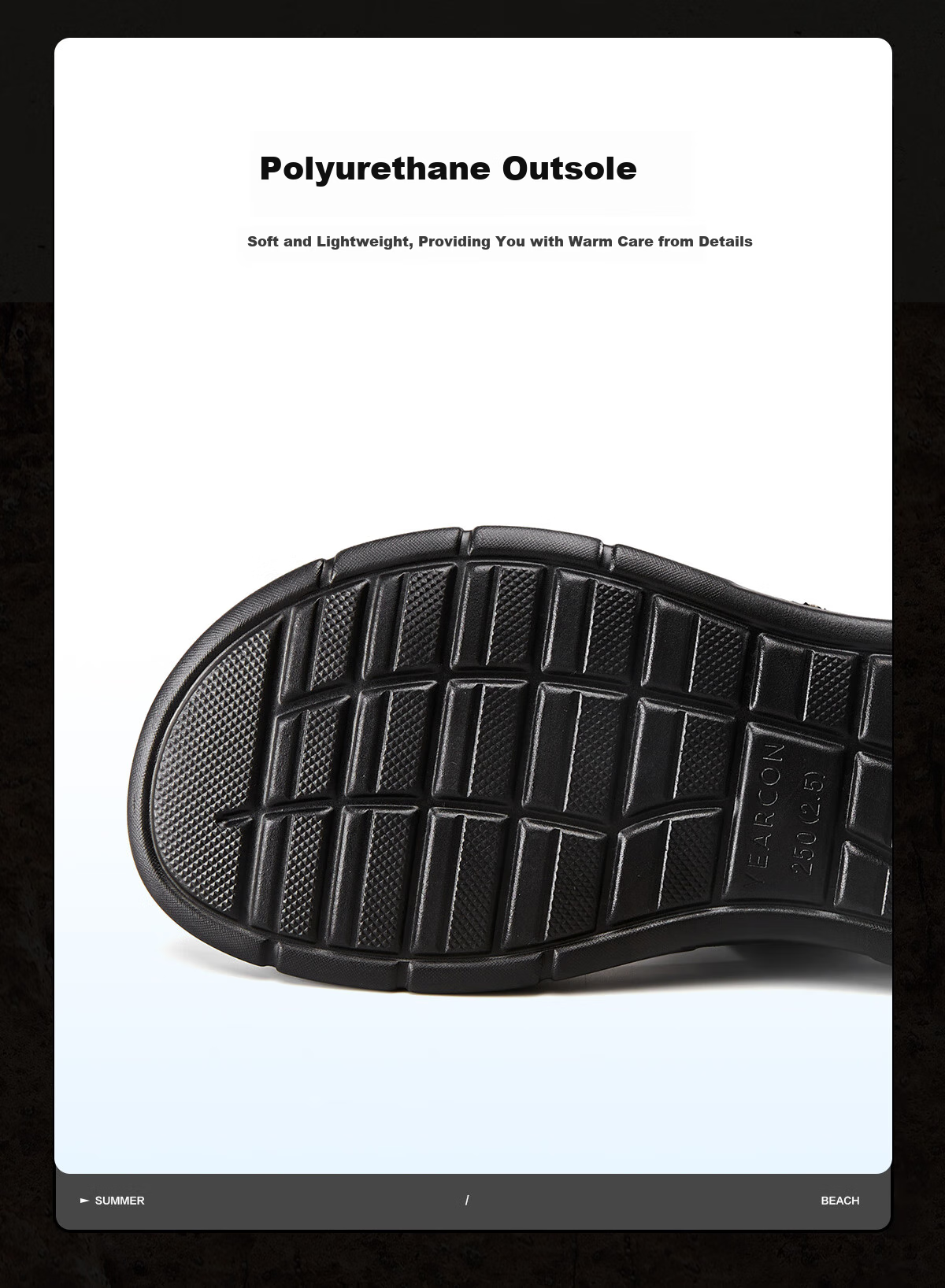 Yierkang Men's Sandals [Gift for Dad], Genuine Leather Soft-Soled Breathable Outdoor Casual Beach Shoes, Men's Sandals, Black, Size 44 5