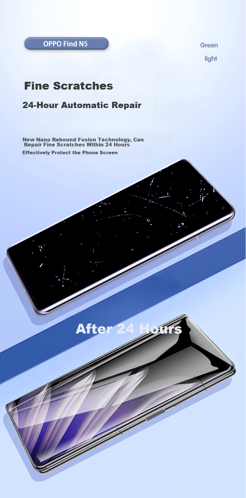 LANGLING [2-Pack] Screen Protector for OPPO Find N5, Non-Tempered Hydrogel Film, Full Coverage High-Definition Soft Film, Anti-Fingerprint Smooth Touch Protective Film 3