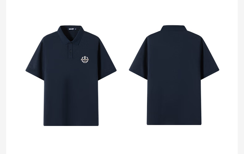 Navigare Italian Small Sailboat Men's Cool-Feeling Elastic Casual Simple Short-Sleeve POLO Shirt 1325525505, Navy Blue, XL 43
