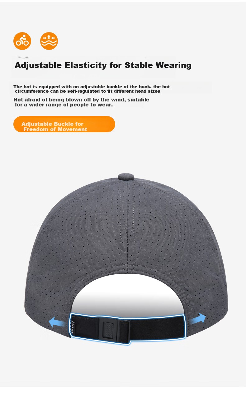 JEEP Baseball Cap for Men, Summer Mesh Quick-Dry Sun Protection Hat, Unisex Visor Cap for Sports And Outdoor Activities 7