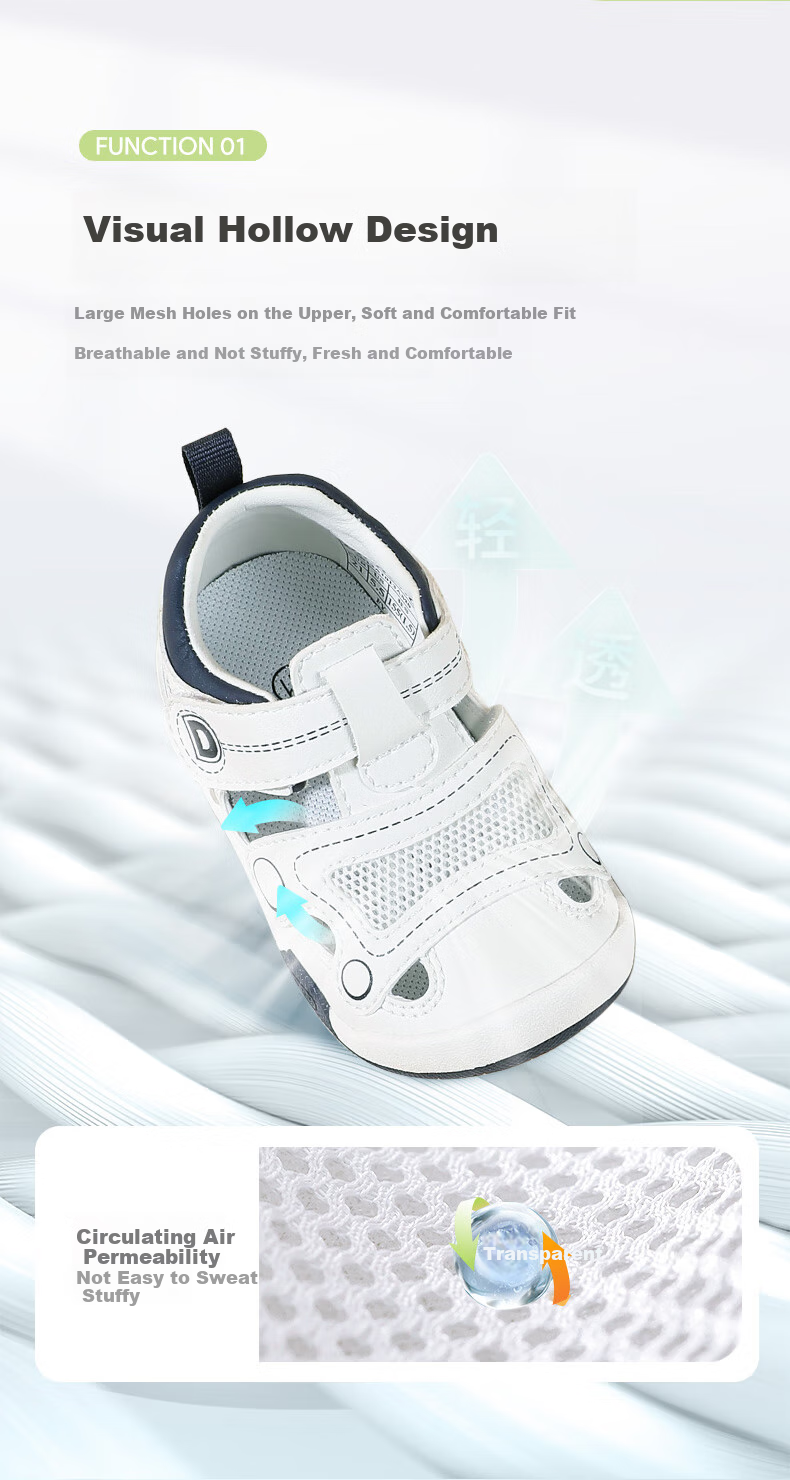 DR·KONG Toddler Shoes, Pre-Walking Shoes, Spring And Summer Children's Sandals, for Boys And Girls, Infant And Toddler Shoes, 2B13A1013AM, Beige/blue, Size 19 2