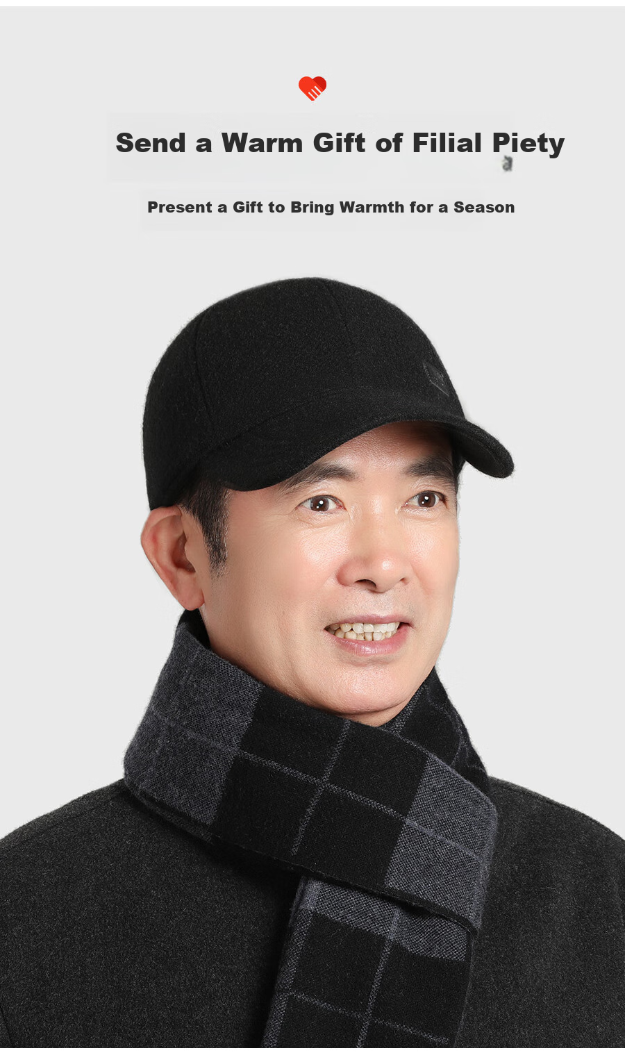 Hengyuanxiang Men's Winter Hat, Warm for Middle-Aged And Elderly, Thick Ear Protection Baseball Cap, Birthday Gift for Dad 2