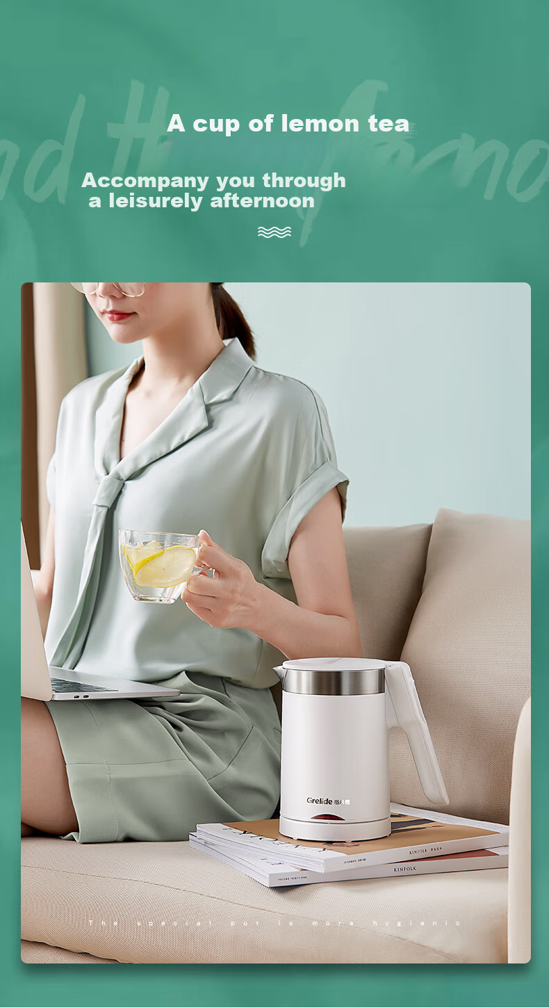 Grelide Electric Kettle, Foldable Water Boiler, Travel Kettle, Outdoor Portable Hot Water Kettle, 0.6L Small Capacity Electric Kettle [With Storage Box] D2606 12
