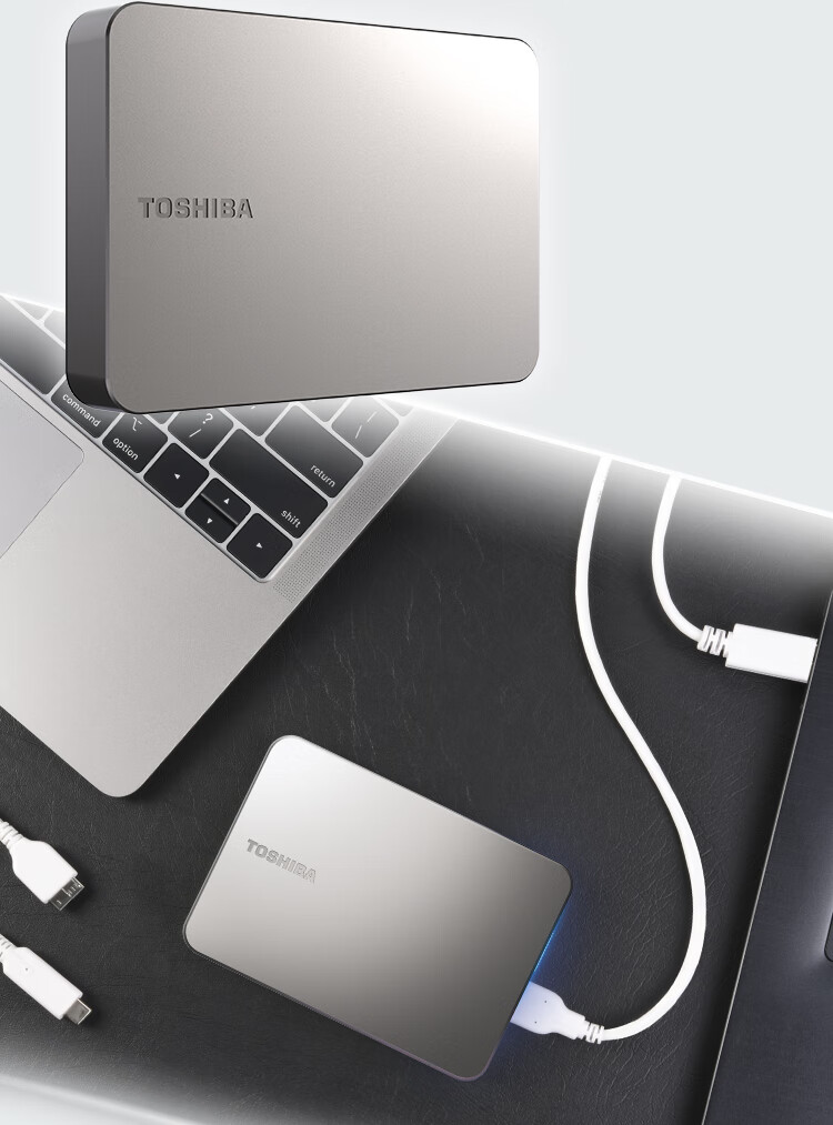 TOSHIBA 4TB External Hard Drive Mechanical New Flex X2 Series USB3.2 Gen 1 Titanium Silver Large Capacity Compatible with Mac And Other Systems High-Speed Transfer Premium Business 5