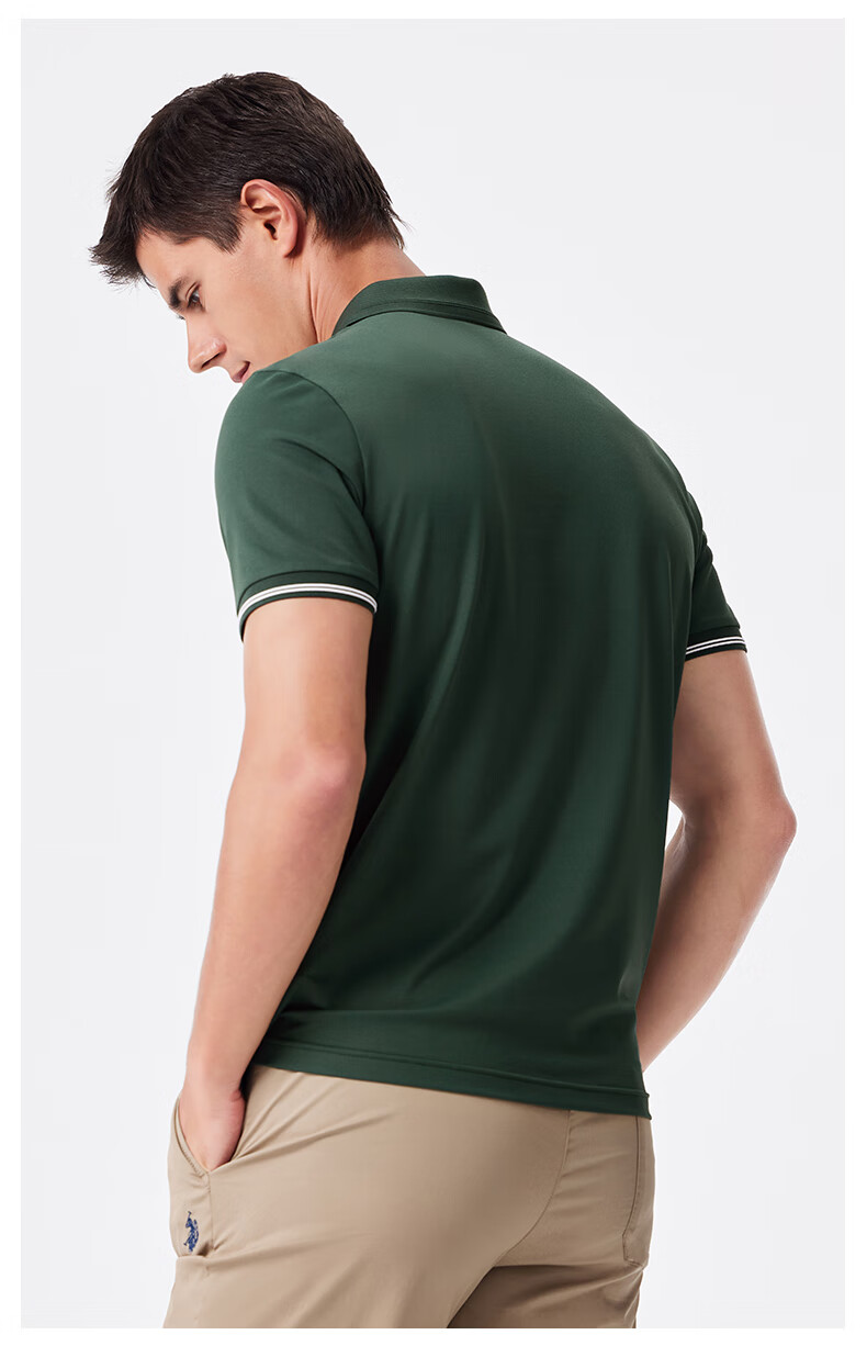 U.S. POLO ASSN. Men's Polo Shirt, Business Casual Summer Short-Sleeve T-Shirt, Collared Half-Sleeve Top, Father's Day Gift 20