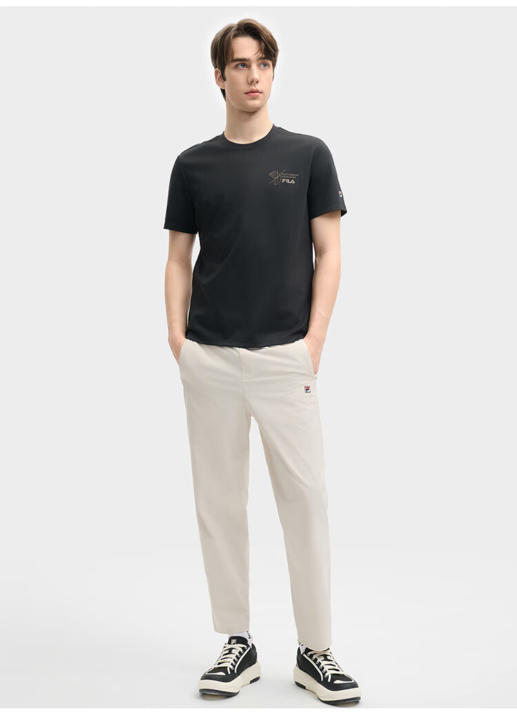 FILA Official Men's Short Sleeve T-Shirt 2026 Summer Casual Sports Basic Tee 4