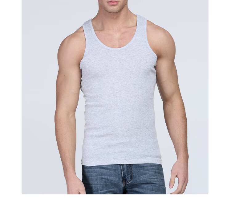 MiiOW 10A Antibacterial Men's Tank Top, Pure Cotton, New Style for 2026, Large Size, Loose-Fitting Sleeveless T-Shirt, Vest, Hurdle Tank Top for Me 17