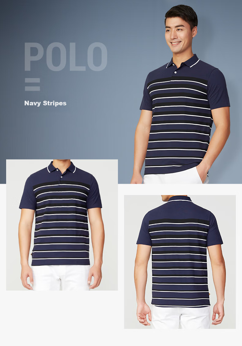 DECATHLON Polo Shirt for Men, Summer Short-Sleeve T-Shirt, Pure Cotton Breathable Solid Color Classic Black - All Cotton Version 170/88A/S-4216800 6