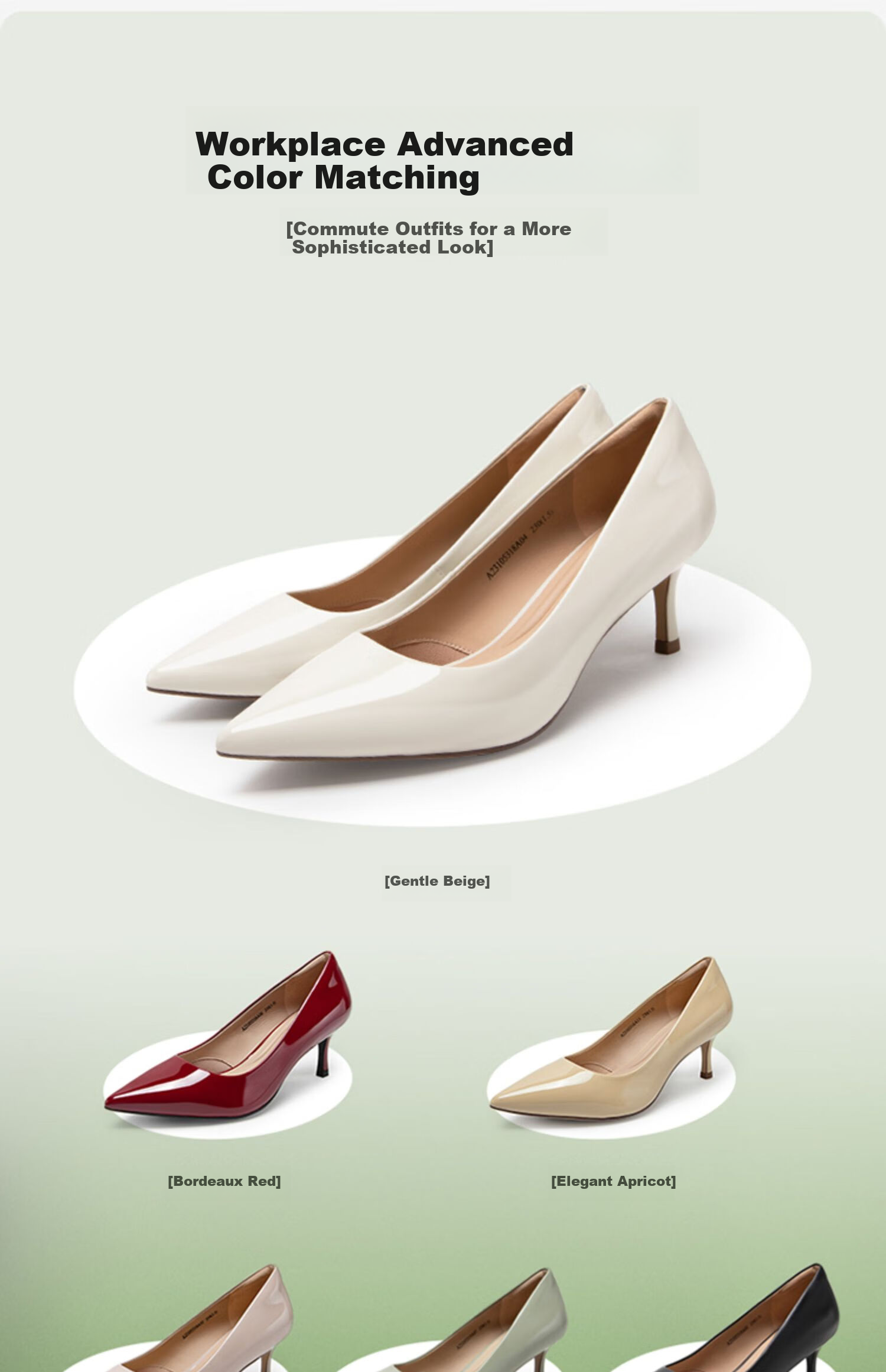C.BANNER [Silent Series] Cloud-Soft Shallow Mouth Thin Heel Fashion Pumps A23105318, Red, Size 35 4