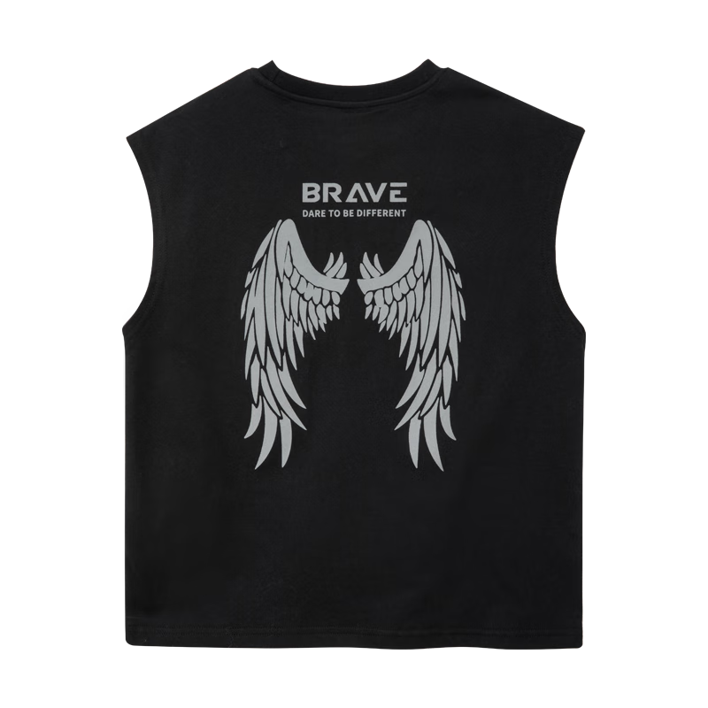 Zuo Xi Boys' Pure Cotton Vest Children's Summer T-Shirt 2026 New Boys Sleeveless Top Base Shirt Black 160