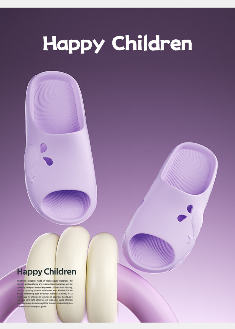 GUOLUOFEI Non-Slip Children's Slippers Summer Boys and Girls Cartoon Bathroom Bathing Sandals Pink Size 31-32 14