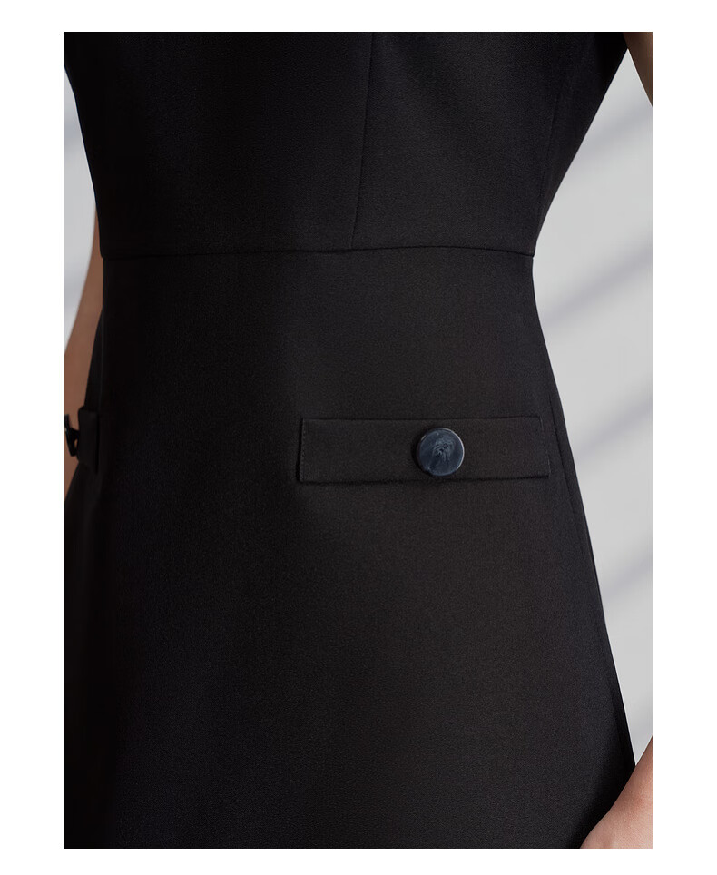 G2000 Comfortable Skin-Friendly/Mall-Matching Women's Spring And Summer Business Commute Short-Sleeve Dress, Black, M/36 8