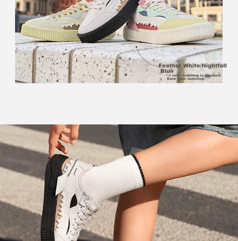 361° Women's Canvas Shoes, Spring And Summer Casual Breathable Flat Shoes, Low-Top Versatile Sneakers, 682526604-3 4