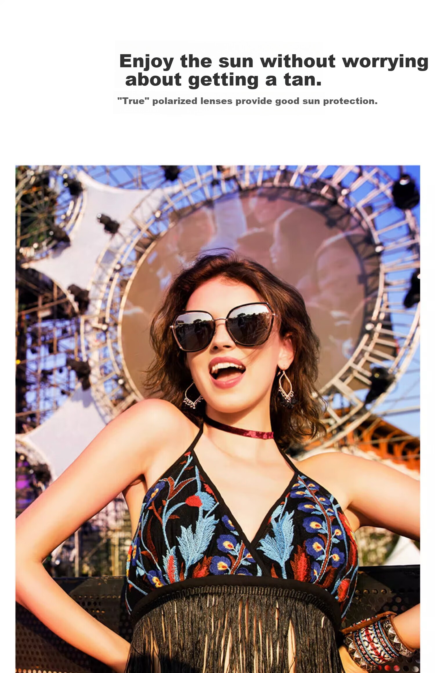 HORIEN Women's Sunglasses, UV Protection, 2026 New Style Polarized Glasses, Sun Protection UV400, High-End Driving Sunglasses 4