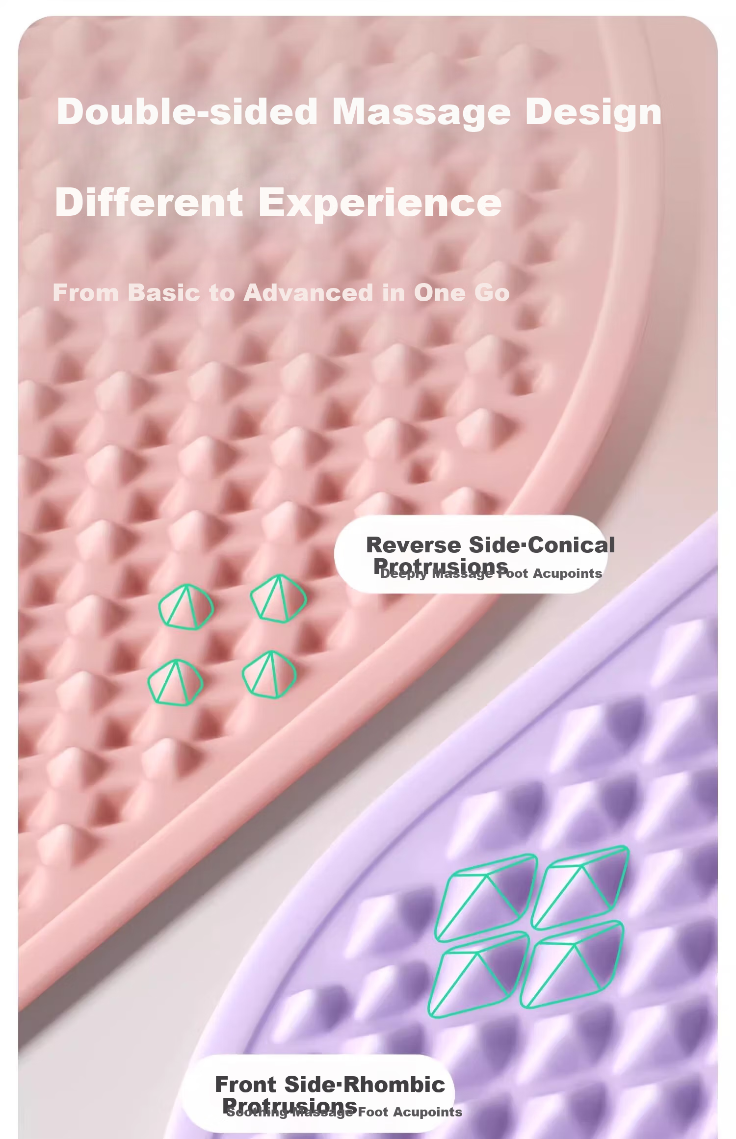 BOSHUJIAN Soft Silicone Pressure Plate, Ultra-Slow Running Foot Massage Pad, In-Place Foot Stomp Acupoint Dredging Toe Pressure Plate 5
