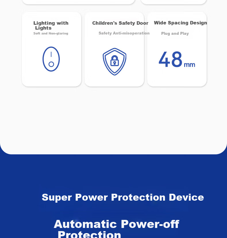 Etman Overload Protection Power Strip with Individual Switches, 6 Outlets, 3 Meters, National Standard, Laboratory ACJ23016.2, Lightning-Proof And Surge-Resistant Power Strip for Industrial And Laboratory Use 3