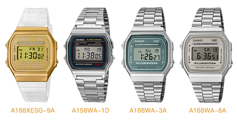 Casio Retro Square Digital Watch for Students, Unisex, A168WERB-2A 11