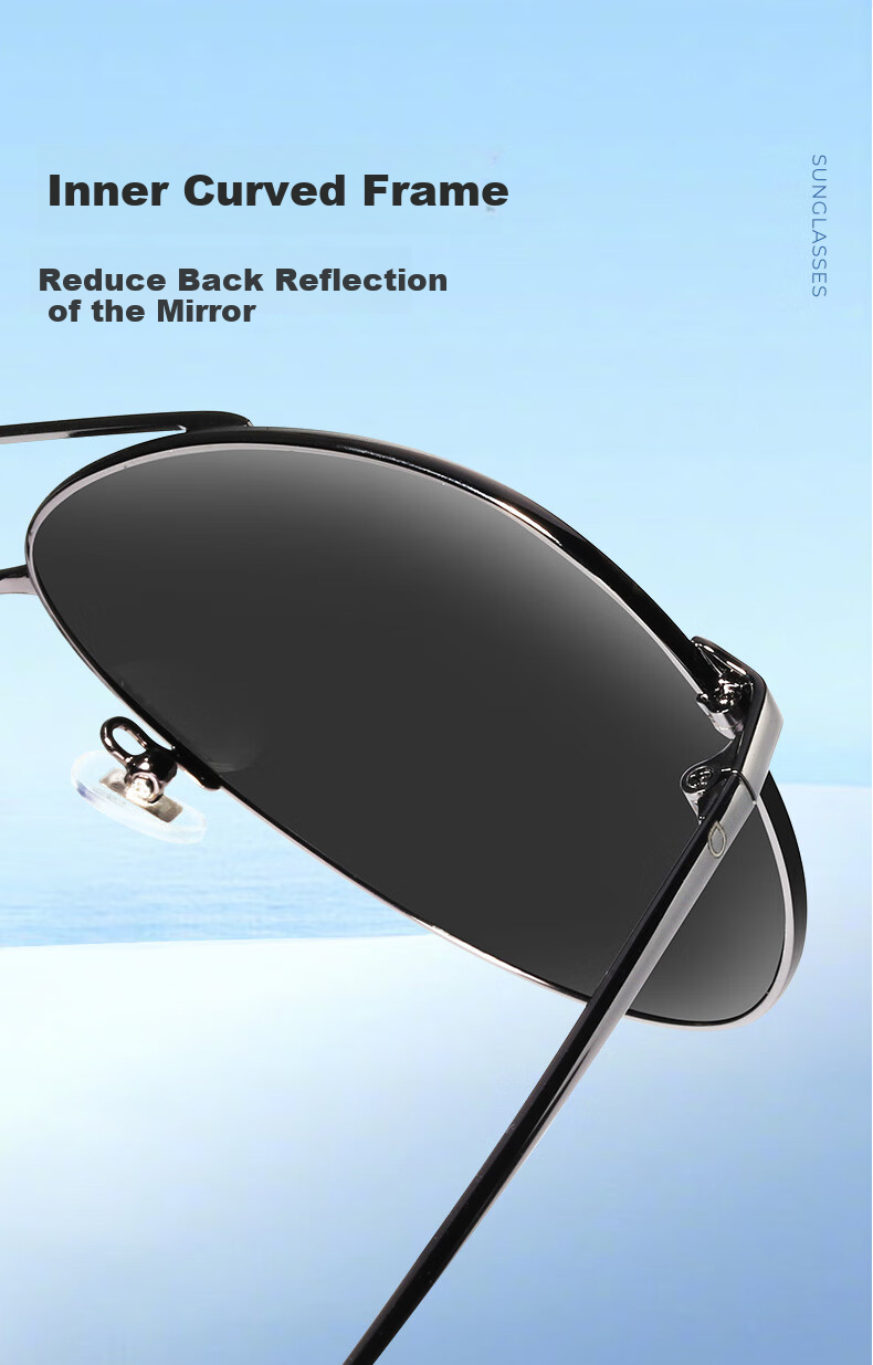 LOHO Classic Aviator Sunglasses, Polarized Sunglasses, Fishing And Driving-Specific, Sun Protection, Gift for Men, LHK002 4