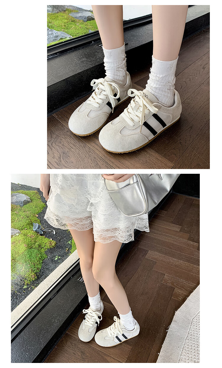 La Chapelle Women's Shoes, Versatile Breathable Mesh Casual Sneakers for Women - 2219 Beige Gray Black, Size 39 9