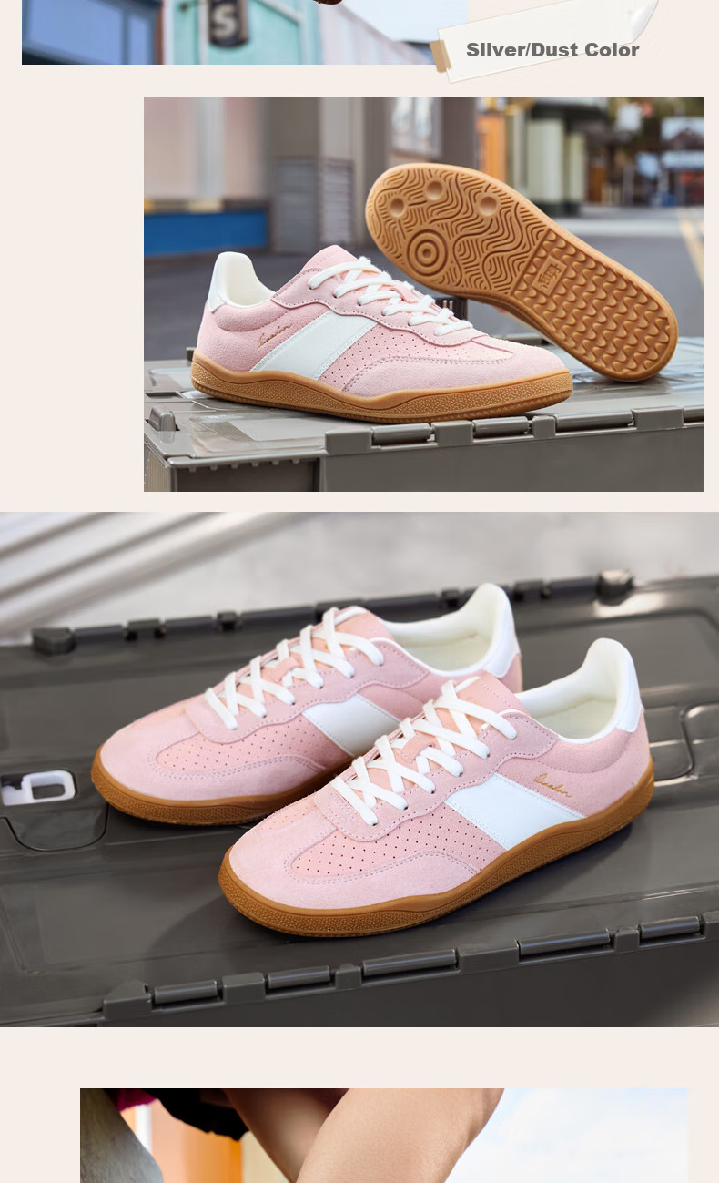 QIAODAN Women's Skateboard Shoes, T-Toe Shoes, Wave Thin-Soled Training Shoes, Sports Skateboard Shoes, Classic Couple Dopamine Outfit 24