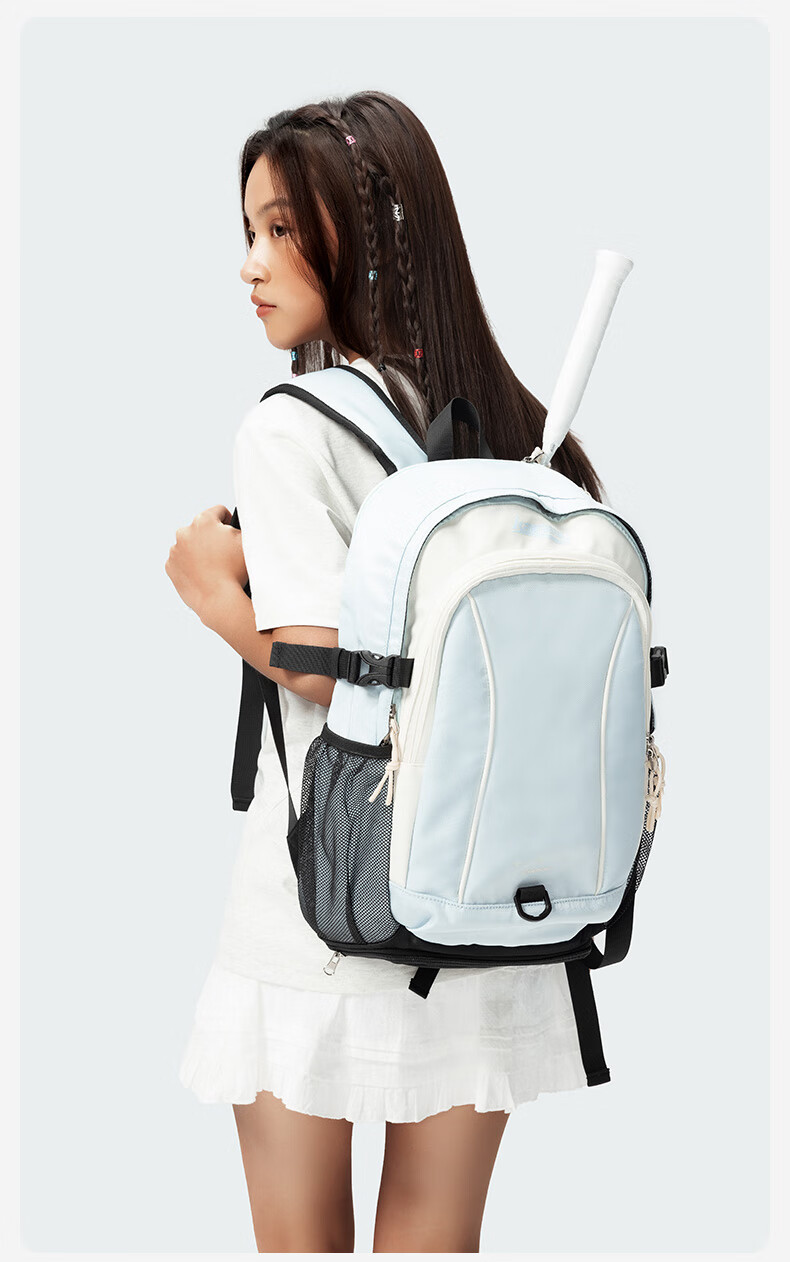 KAWASAKI Badminton Bag, Borderless Mirror Backpack, Large Capacity Multifunctional Bag with Separate Shoe Compartment C8240 Blue 2