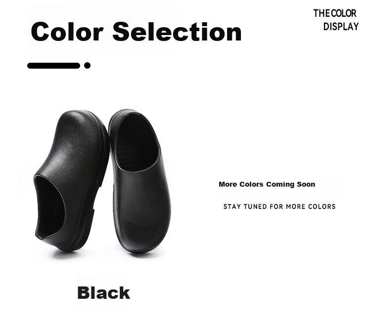 GUOLUOFEI Professional Chef Shoes, Non-Slip Kitchen Shoes for Men, Waterproof And Oil-Resistant Work Shoes for Kitchen Staff, Black, Size 41-42 9
