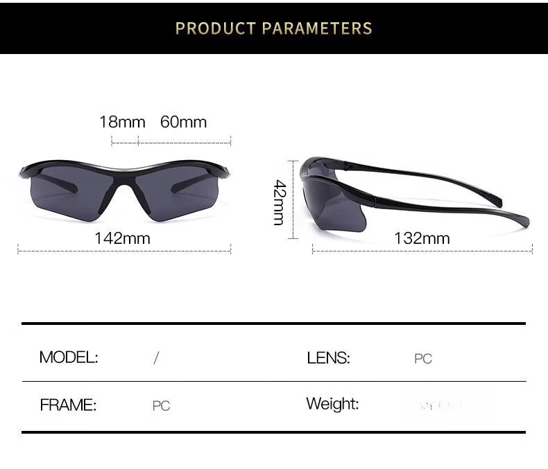 GOGOSOON Night Riding Outdoor Sports Cycling Sunglasses Mountaineering Y2K Protective Windproof Headband Sunglasses Running Marathon 11