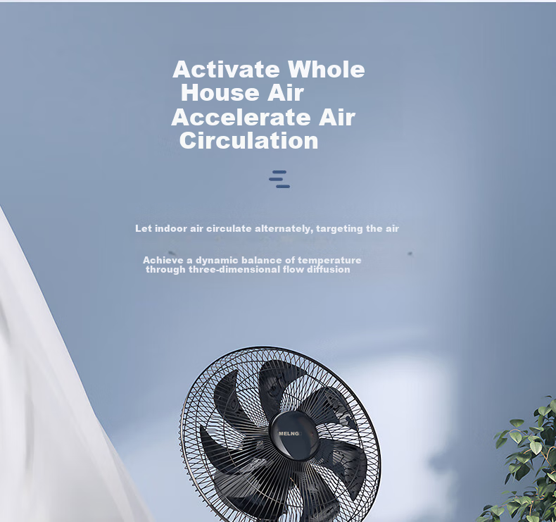 MeiLing Electric Fan/Floor Standing Fan Home Large Airflow Oscillating Industrial Aluminum Blade Fan Office Bedroom Commercial Energy Saving MPF-DL18612 7
