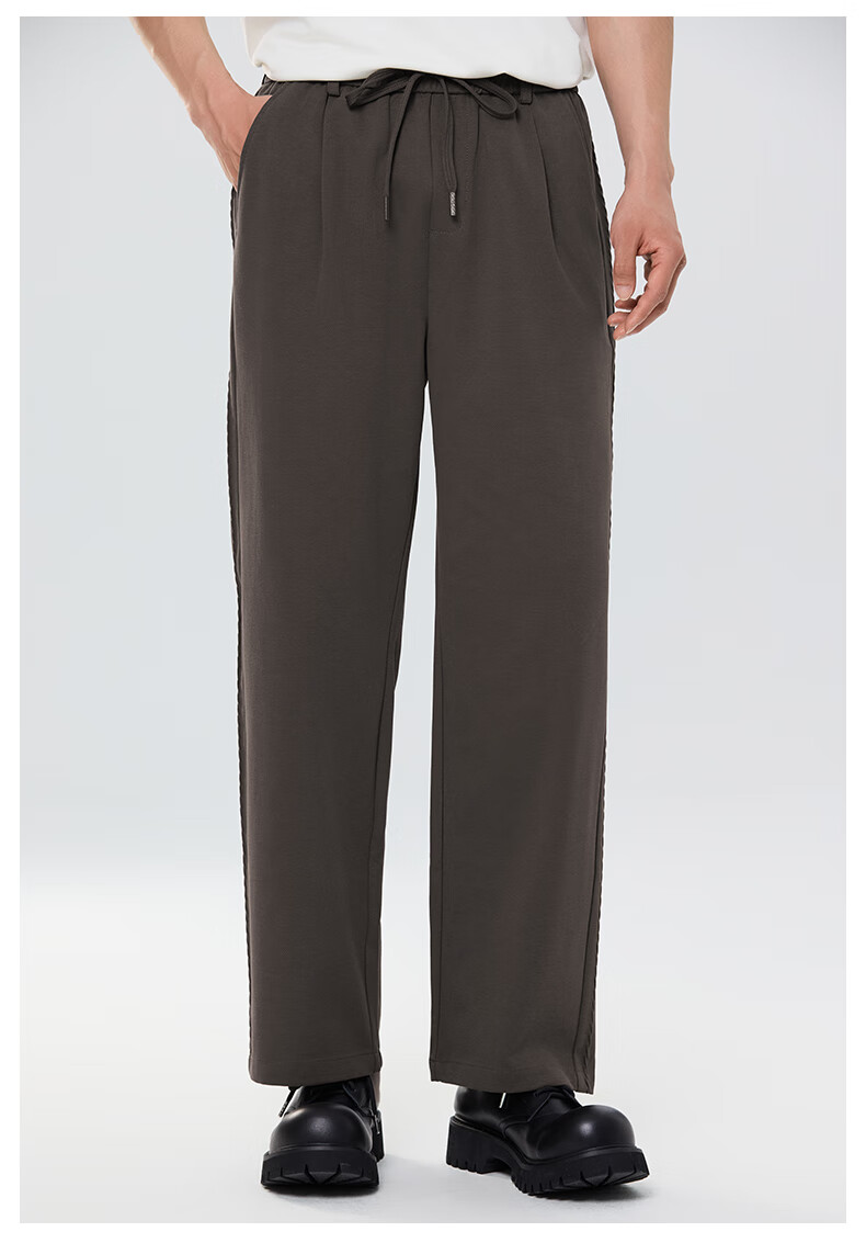 MARKLESS Men's Casual Pants, Commuter Draping Trousers, Loose-Fitting Versatile Long Pants 5808, Misty Brown, S 15