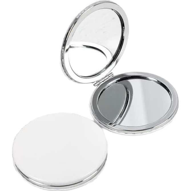 Liqing Mini Double-Sided Magnifying Makeup Mirror, Portable Foldable Dressing Mirror, Handheld Princess Mirror, Round Mirror