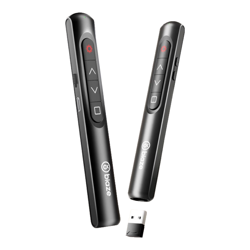 BIAZE PPT Remote Control Laser Pointer for Teachers, Presentation Clicker, Multimedia Meeting Remote Control, Electronic Pointer, Rechargeable, Cat Teaser Pen, Infrared