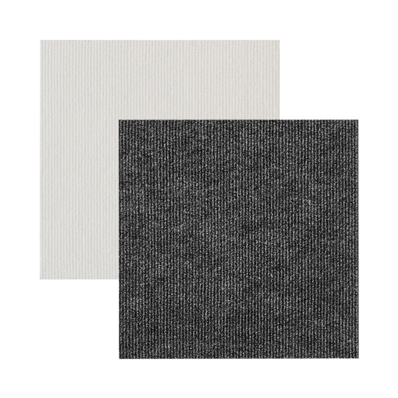 Ouma Floor Sticker, Static Cling, Non-Slip, Adhesive-Free Carpet Sticker, White And Gray, for Living Room, Bedroom, Bedside, Gentle on Floors, Floor Mat