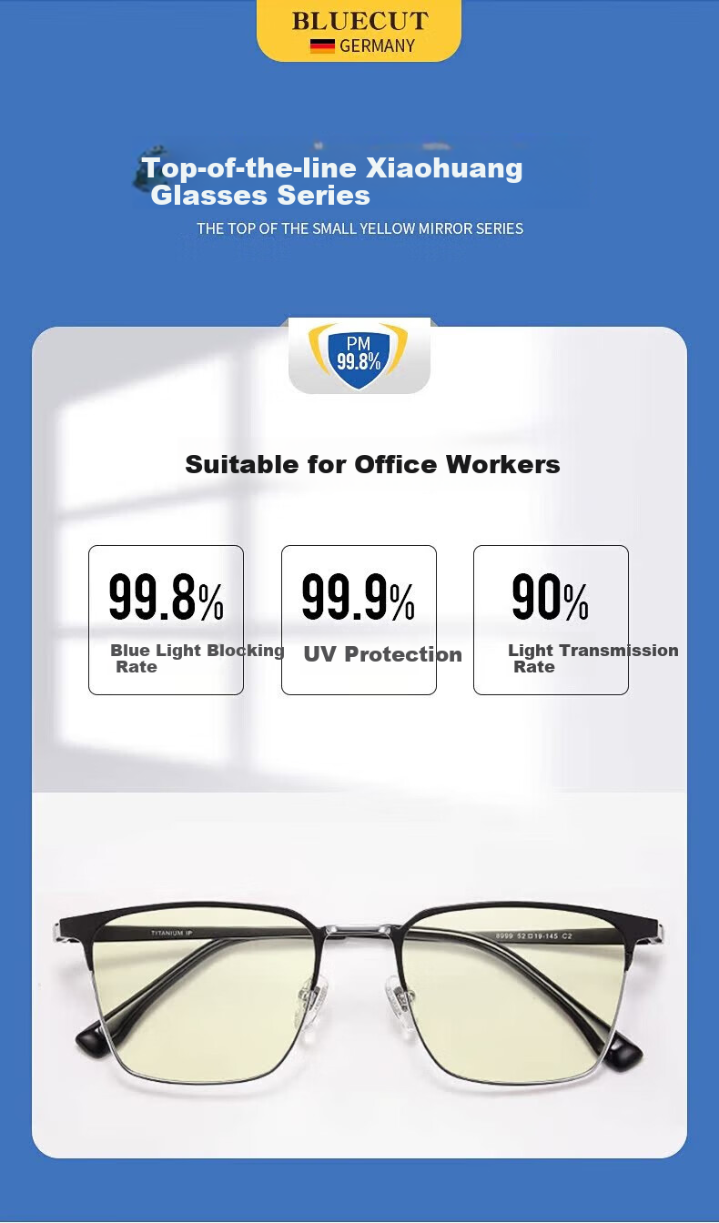 Chuangguo Anti-Blue Light Glasses, Anti-Fatigue, Anti-Radiation, Specially Designed for Men Using Phones And Computers, Sold by JD, Eye Protection Non-Prescription Glasses 6