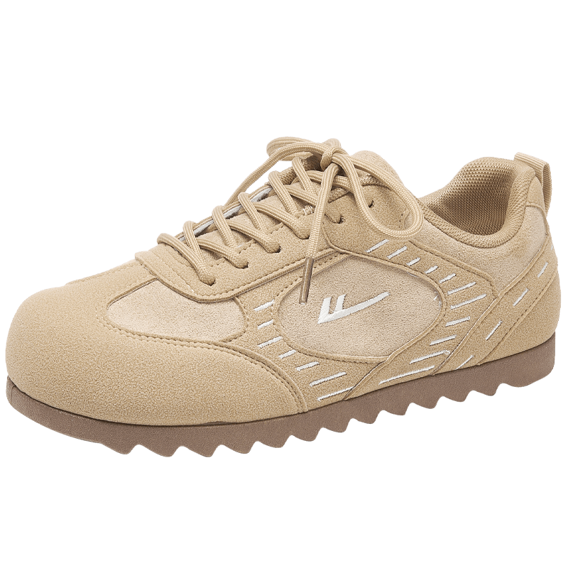 Warrior Official Women's Shoes 2026 Summer German Training Shoes Women's Versatile Sneakers Women's Retro Casual Shoes Light Coffee Color Size 39