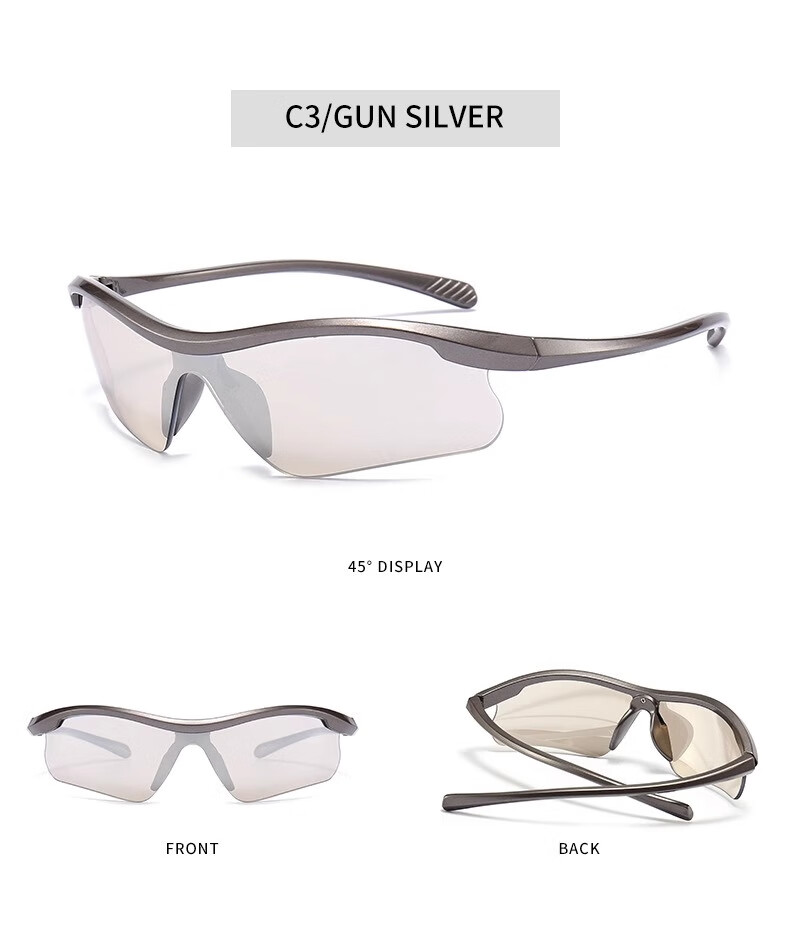 GOGOSOON Night Riding Outdoor Sports Cycling Sunglasses Mountaineering Y2K Protective Windproof Headband Sunglasses Running Marathon 14