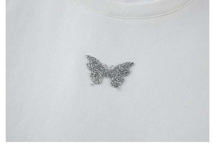 Vimly White Regular Shoulder Short-Sleeve T-Shirt for Women, Summer 2026 Slim-Fit Distinctive Printed Short Top, Off-White, M 15