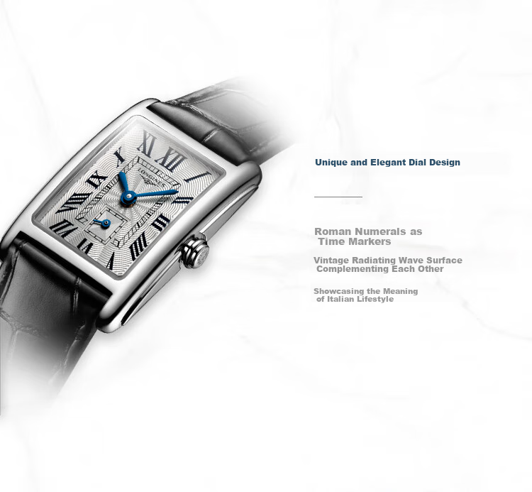 LONGINES Swiss Watch, De Vina Series, Women's Leather Strap Quartz Watch L55124710 4